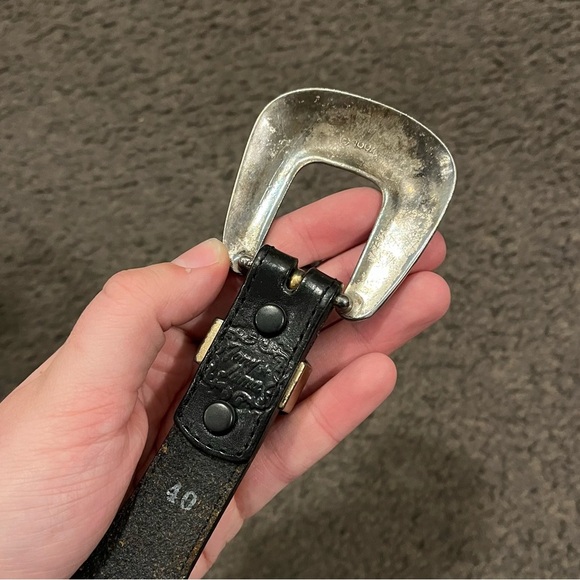 Vintage 90’s Western Leather Belt - Picture 3 of 9